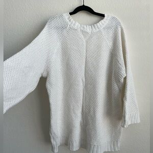 white knit liz claiborne blend sweater